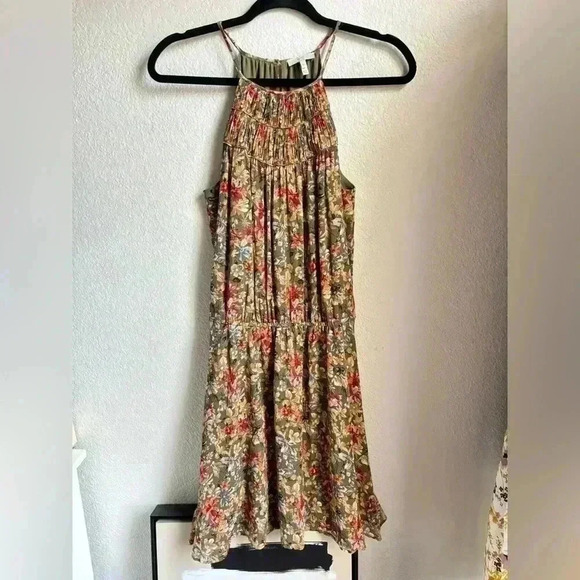 JOIE Reinelde floral halter silk dress - Picture 3 of 9